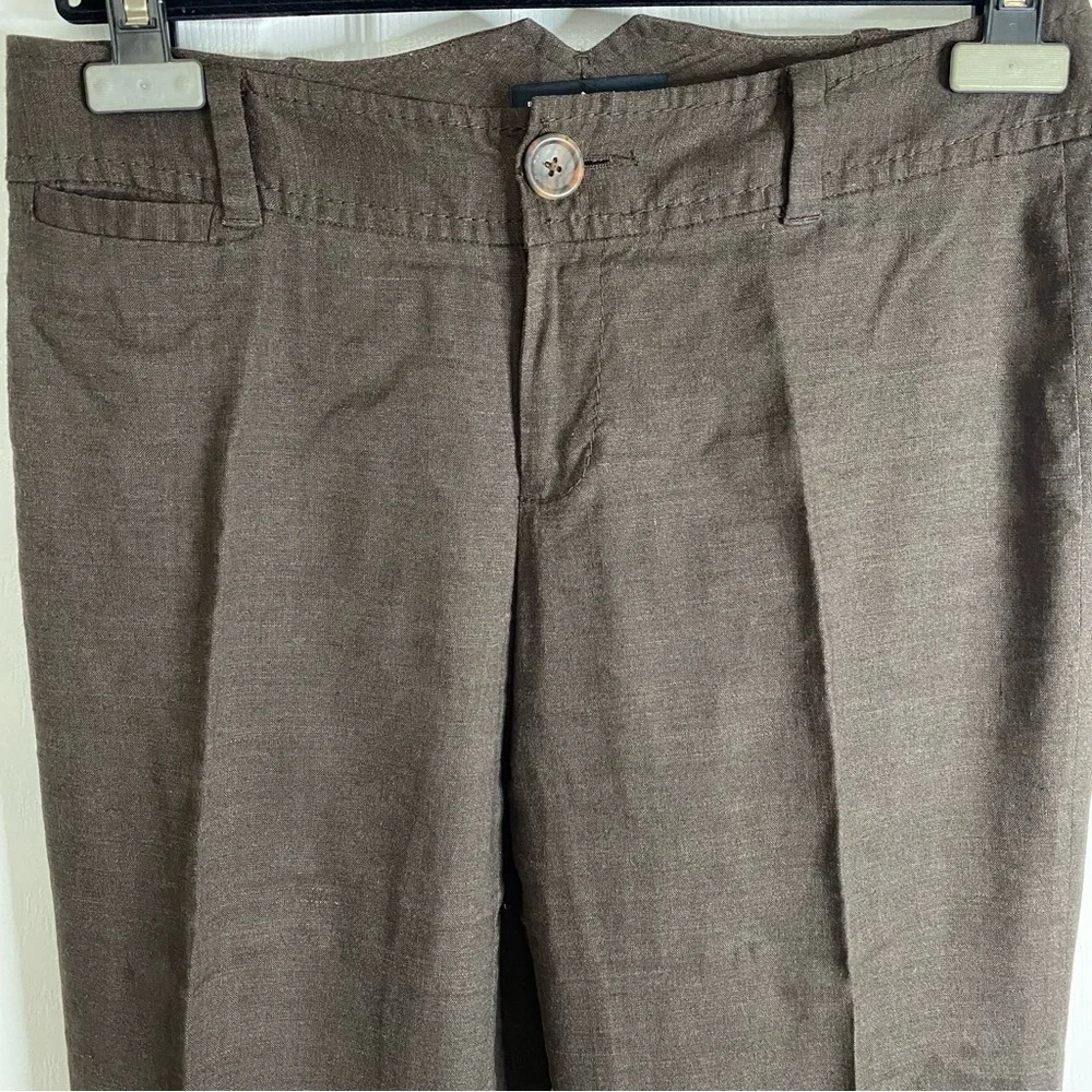 Banana Republic Linen blend Brown pants Stretch Comfy Office Casual Straight leg